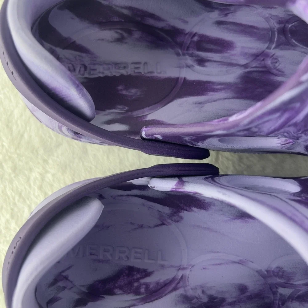 Merrell Shoes Mens 8 Purple Hydro Moc Clog‎ Sandals Tie Dye Slip On